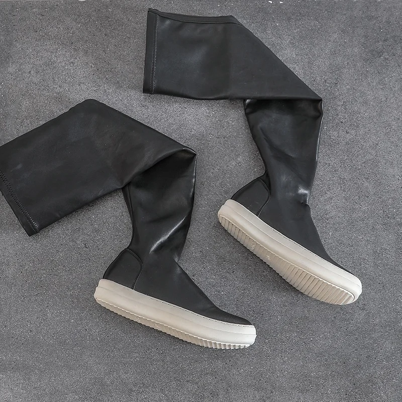 

soled boots children's 2021 new over thick knee elastic boots