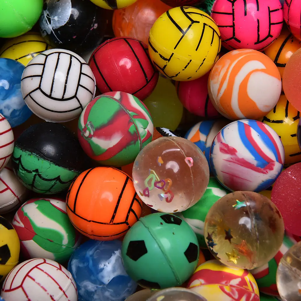 

10pcs/lot Funny Toy Balls Mixed Bouncy Ball Solid Floating Bouncing Child Elastic Rubber Ball Of Pinball Bouncy Toys