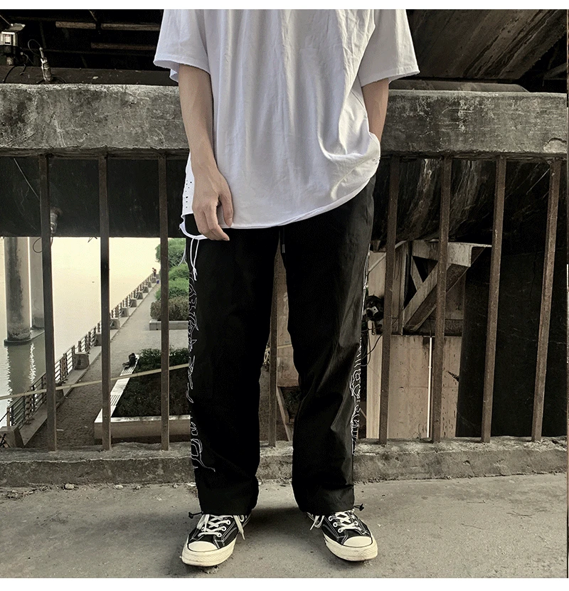 Мужские спортивные штаны TDFR с вышивкой уличная одежда буквенным принтом