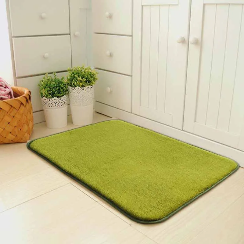 Однотонный кухонный напольный коврик для входной двери влагопоглощающий ванной