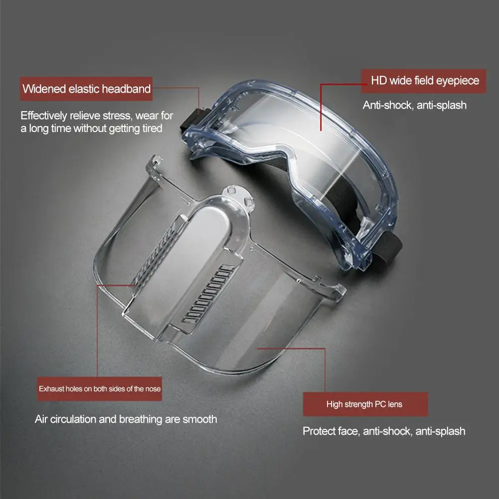 

Universal Face Shield Transparent Anti-Fog Anti-Shock Kitchen Tool Full Face Cover Helmet Breathable Protect Safety Mask Helmet