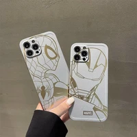 marvel iron man spiderman soft phone case for iphone 13 12 11 pro max full body fashion cool phone back cover luxury unisex