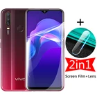 2in1 Экран защитный гидрогель пленка для Vivo Y11 2019 Y12 Y17 Y20i Y30 Y31 Y50 Y51 V20 Pro 5G Se Камера объектив Защита от пятен, без Стекло