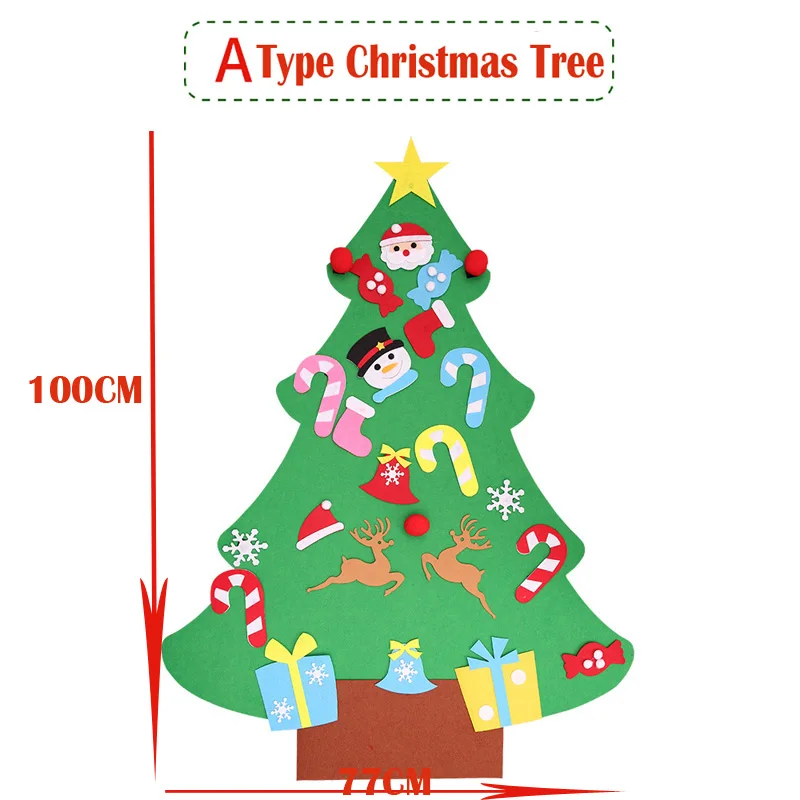 Войлочная Рождественская елка сделай сам новогодние подарки детские игрушки