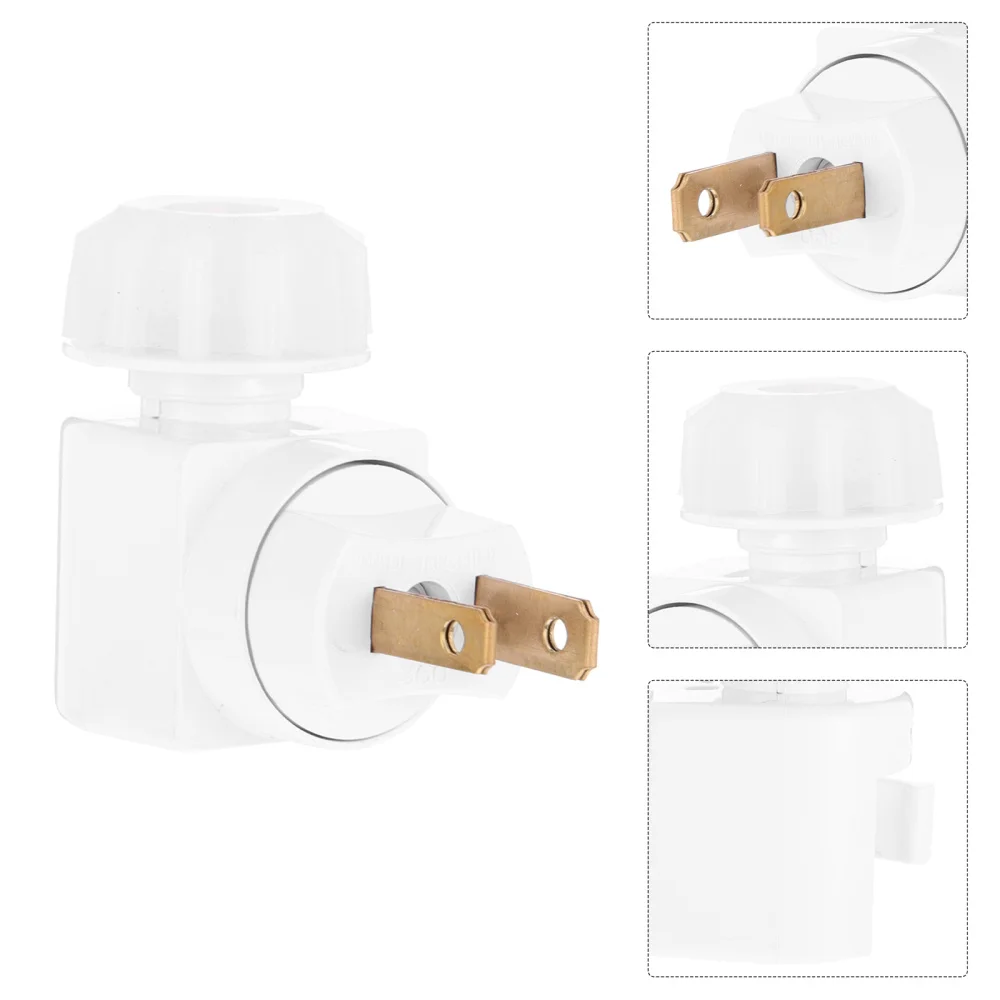 

2Pcs E12 Bulb Holders Two Plug Waterproof Lamp Holders Bulb Adapters (White)