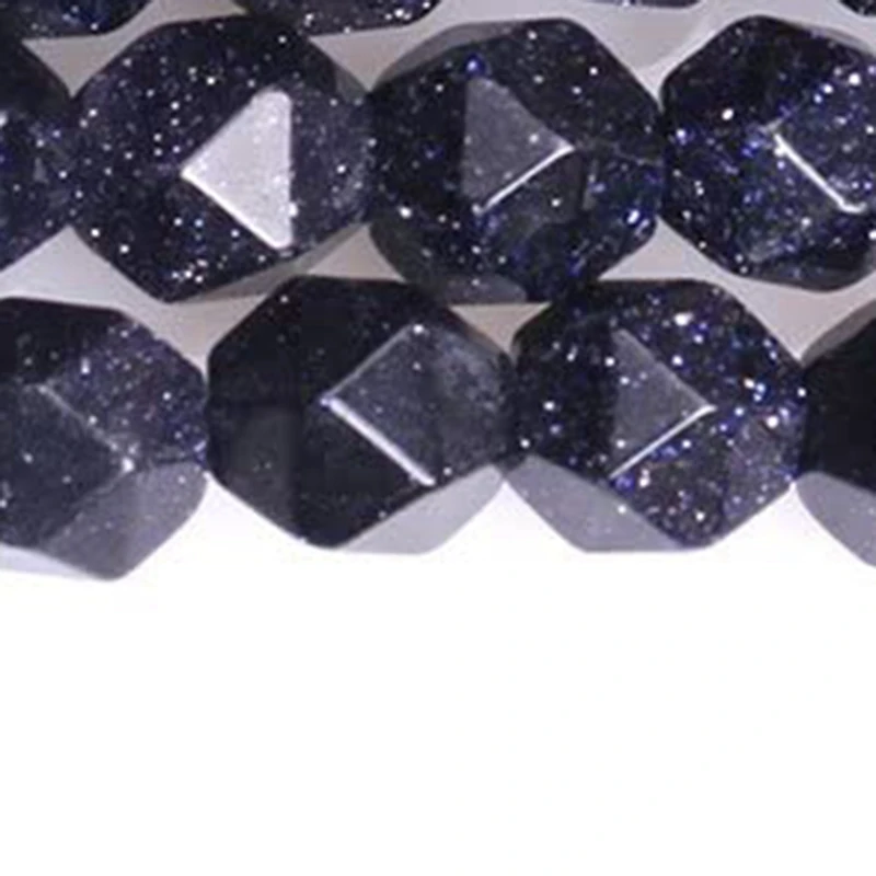 

Blue Sand Stone Semi Precious Round Faceted Beads for Jewelry Making