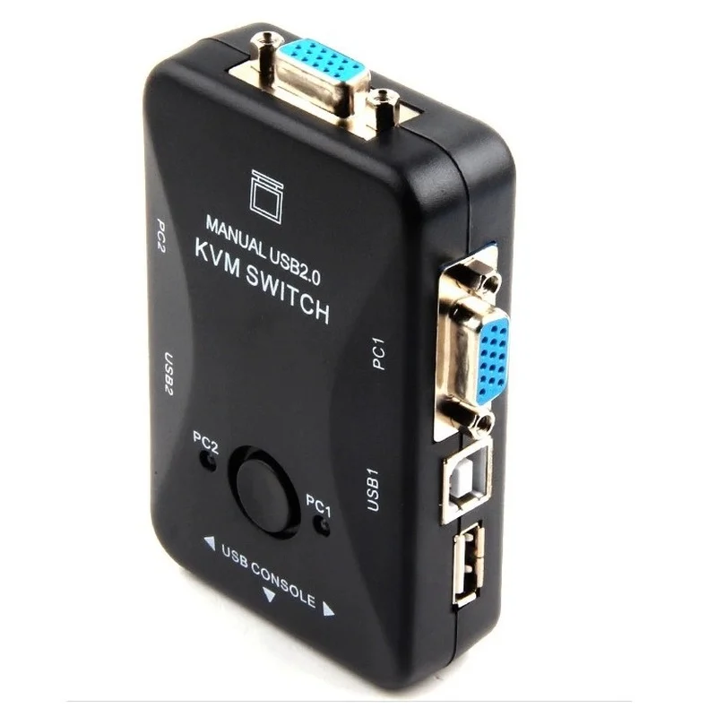 USB KVM-переключатель 2 порта VGA переключатель SVGA Box 0 KVM мышь клавиатуры 1920*1440 Vga