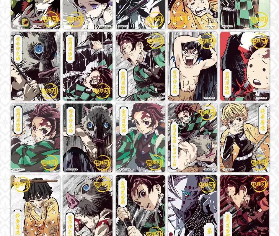 

Demon Slayer Card Game Collection Cards Letters Games Children Anime Collection Kid's Gift Playing Toy