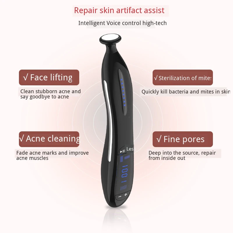 Синий красный светильник для лечения акне лазерная ручка ухода за кожей лица