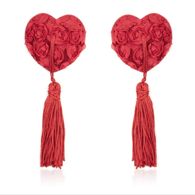 1 пара сексуальные Стикини наклейки женское белье роза цветок кисточка грудь