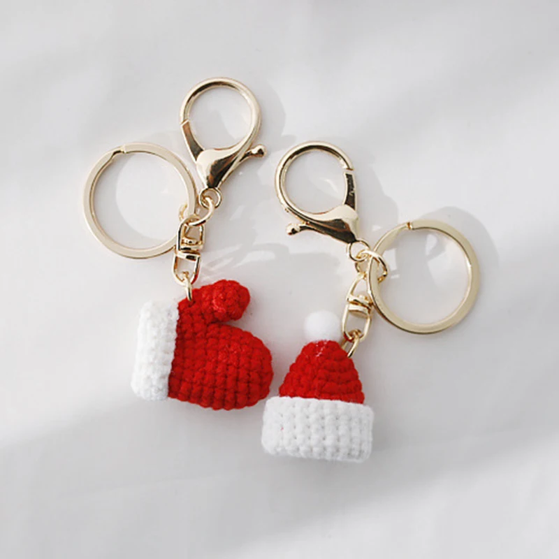 Креативный вязаный брелок для ключей шерстяной милые рождественские перчатки и