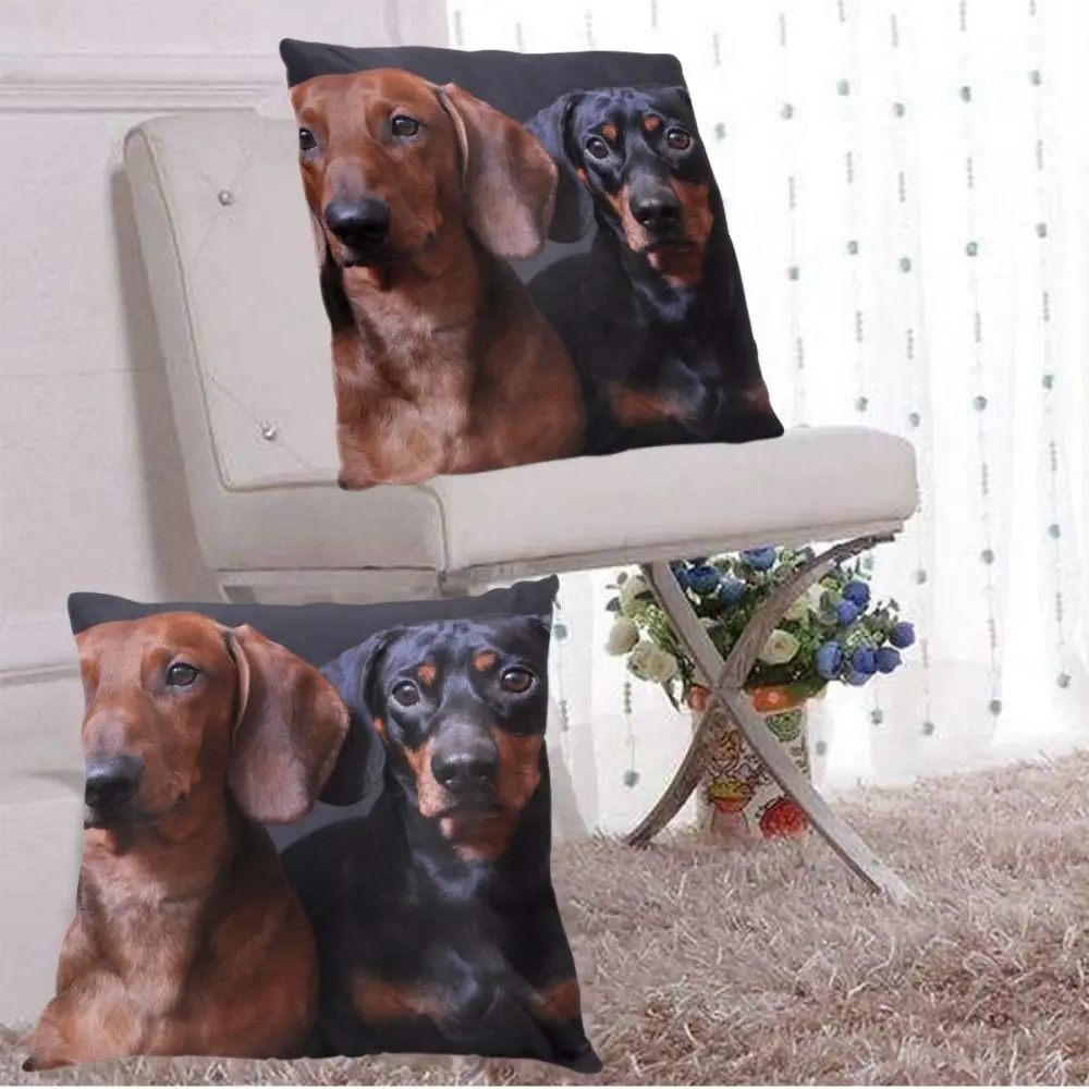 

Cute Dachshund Dogs Pillowcase Comfortable Pillow Cover Pillowcase For Bed Throw Pillow Covers