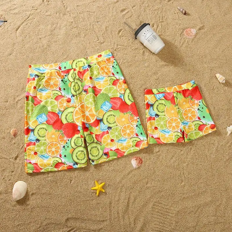 Бикини для мамы и дочки летний семейный купальник одежда новые пляжные шорты