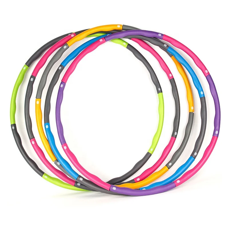 

8 Detachable Knots Adults Detachable Slimming Hoola Circle Adjustable Hula Ring Colorful Hoola Hoop Gym Fitness Equipment