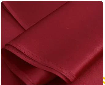 wine red Хорошая драпировка Тяжелый шелк атласная ткань для платья 114 см ширина 30 Momme Блестящий Мягкий Гладкий - Цвет: wine red