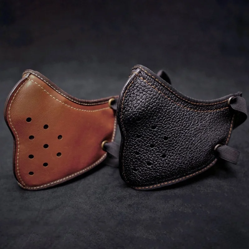 

Мужская Ветрозащитная маска для езды на мотоцикле, маска из искусственной кожи и хлопка в стиле панк, незаменимая для езды на мотоцикле, 2021