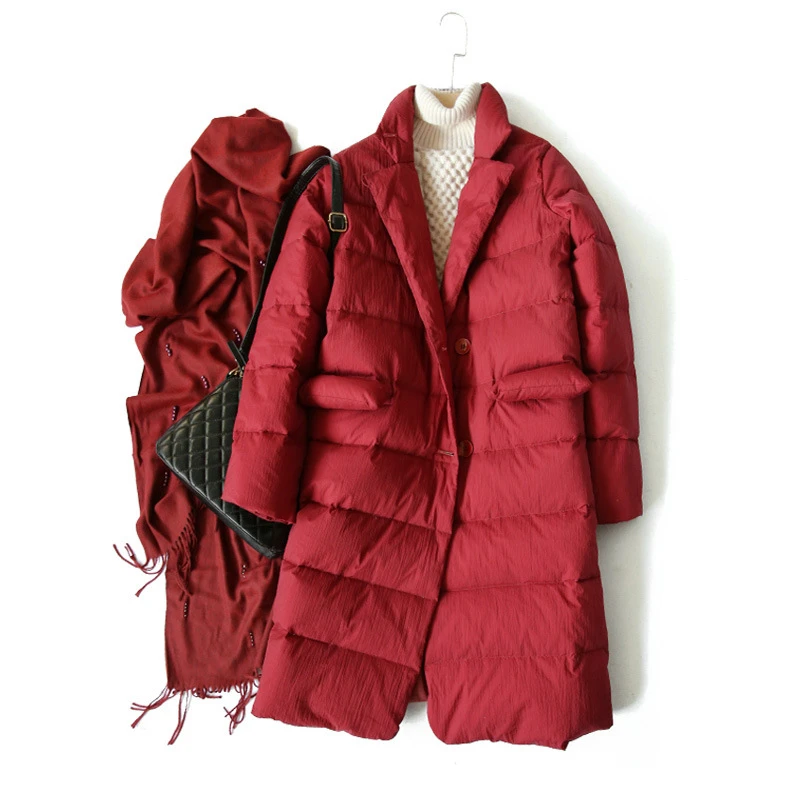 

High quality fashion 90%white duck down jacket for women 2020 Japanese autumn winter office lady coat boutique clothing female