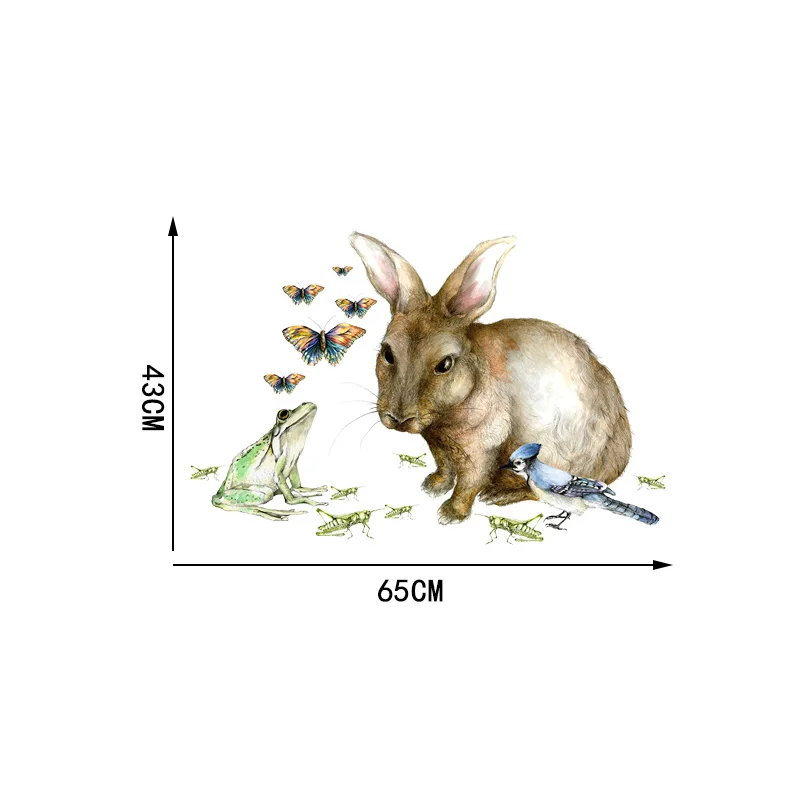 

YOJA 6543CM Hand Drawn Small Animals Home Wall Waterproof Stickers Room Decoration Decal 8WS0390