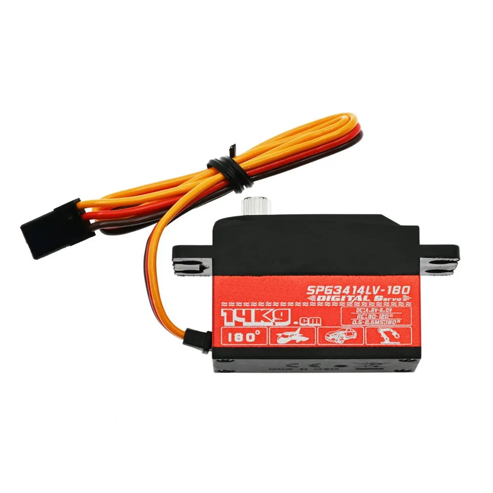 Durable And Exquisite SPG3414LV 14kg High Torque Metal Short Body Steering Gear 180 Degree 14kg Short Body MK1131