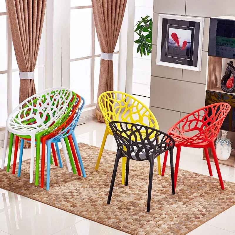 

Modern Simple Hollow Chair Restaurant Dining Chair Restaurant Office Meeting Computer Chair Nordic Home Bedroom Plastic Chair