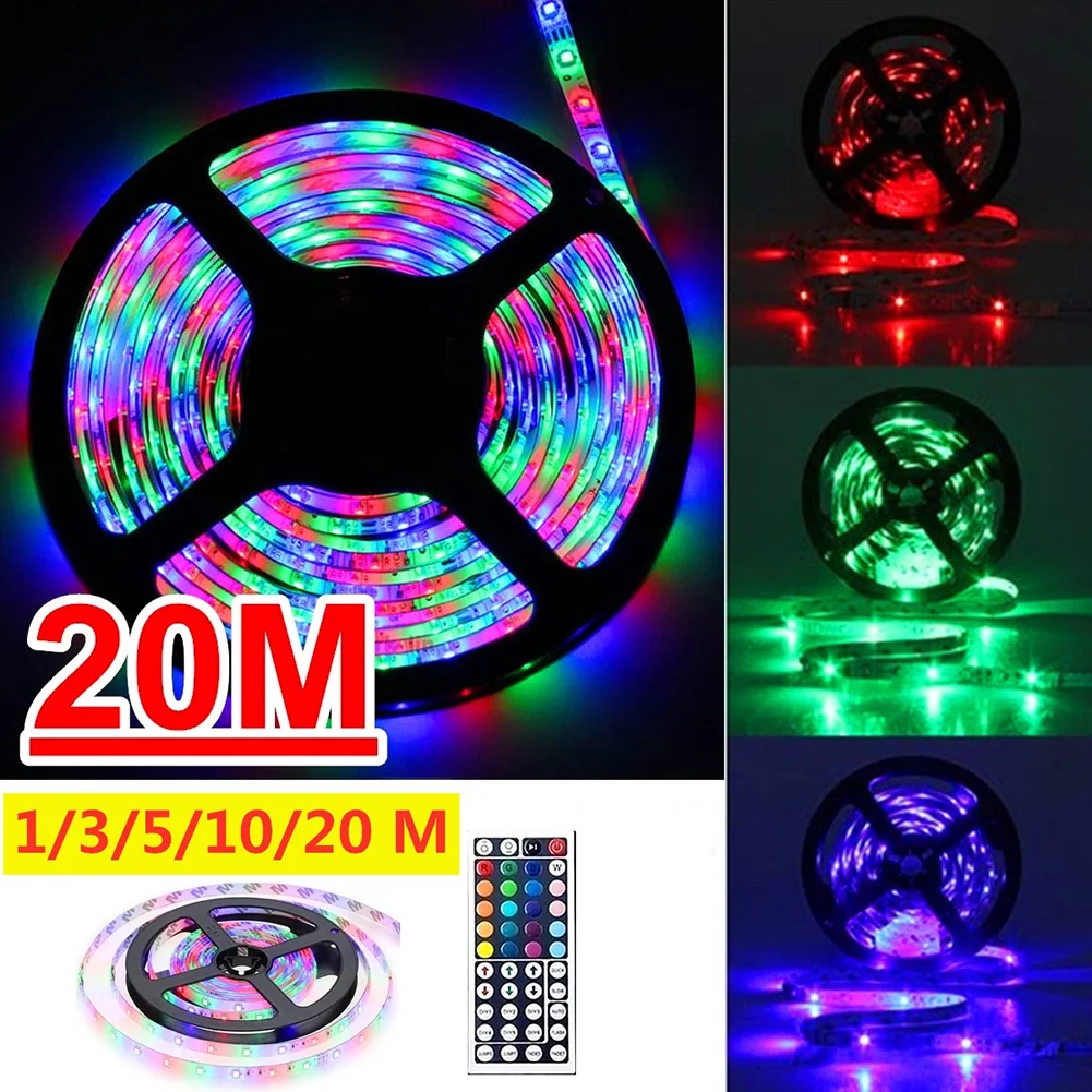 5/10/20 м Светодиодные ленты IP33 RGB SMD 3528 полосы светодиодный светильник гибкий