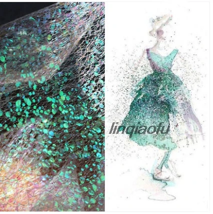 Креативная розовая Золотая Русалочка Маленькие фрагменты лазерных блесток