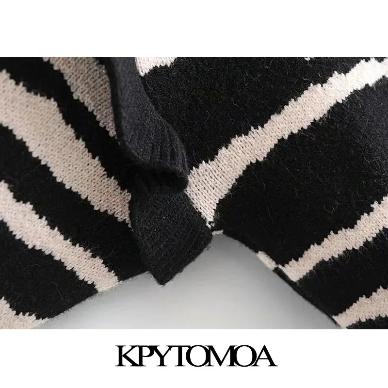 

KPYTOMOA Women 2020 Fashion Zebra Print Ruffled Cropped Knitted Cardigan Sweater Vintage Long Sleeve Female Outerwear Chic Tops