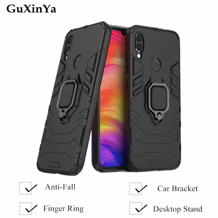 Чехол для Xiaomi Redmi Note 7 Pro чехол s Роскошная Броня крышка с магнитным кольцом Redmi Note 7 Capa 6," для Xiaomi Redmi Note 7 Pro Funda
