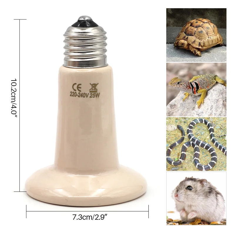 

Pet Reptile Far Infrared Ceramic Heating Lamp white 220V Heat Emitter Light Bulb 25W 50W 75W 100W 150W 200W