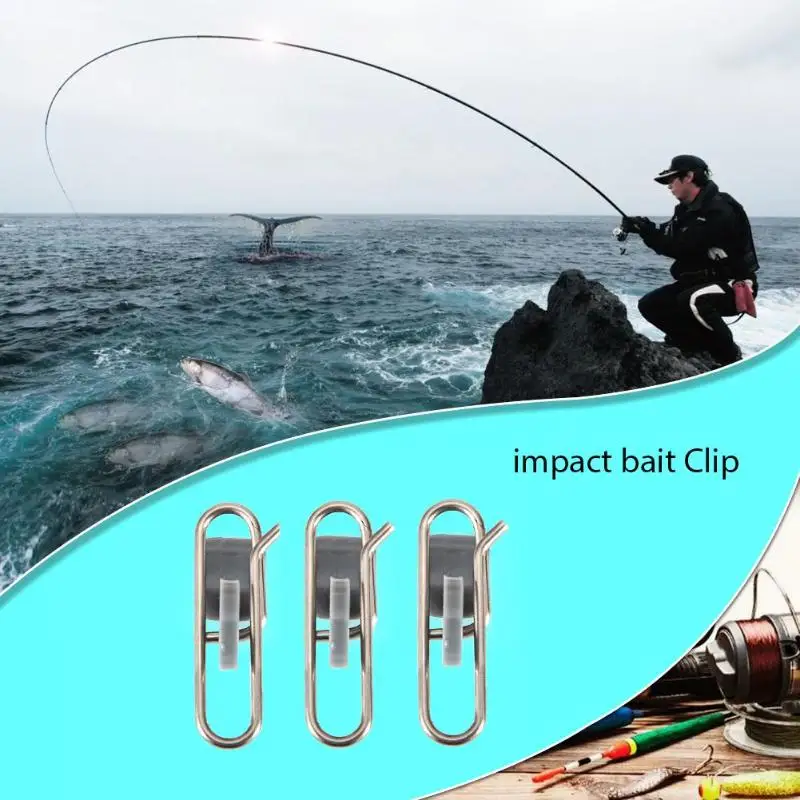 10 шт. Нержавеющая сталь воздействия зажим для приманки рыболовные крючки