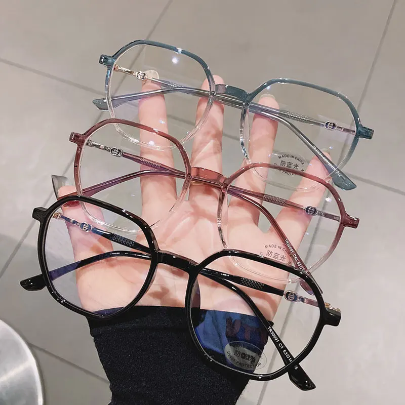 

Fashion Anti Blue Light Glasses Women Comfortable Blue Light Blocking Glasses Vintage Round Transparent Frame Optical Eyewear