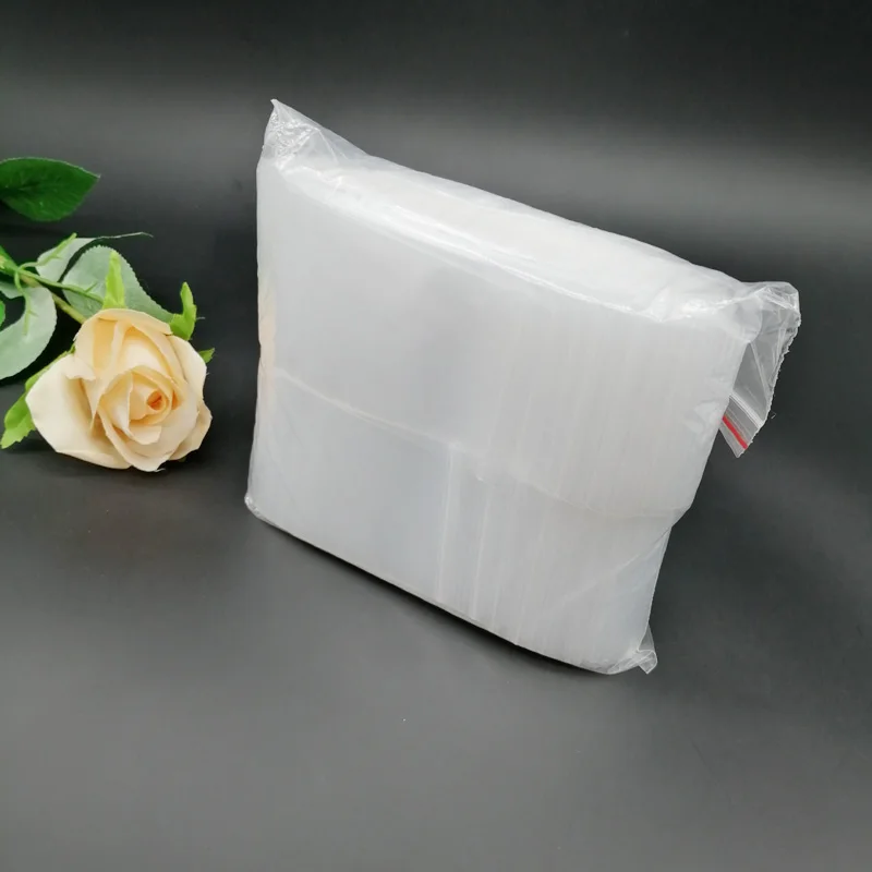 

500pcs White Jewelry Bag Ziplock Plastic Bags Clear Food Fruits Storage Bags for Jewelry Packing Bags Reclosable Zip Lock Pouch