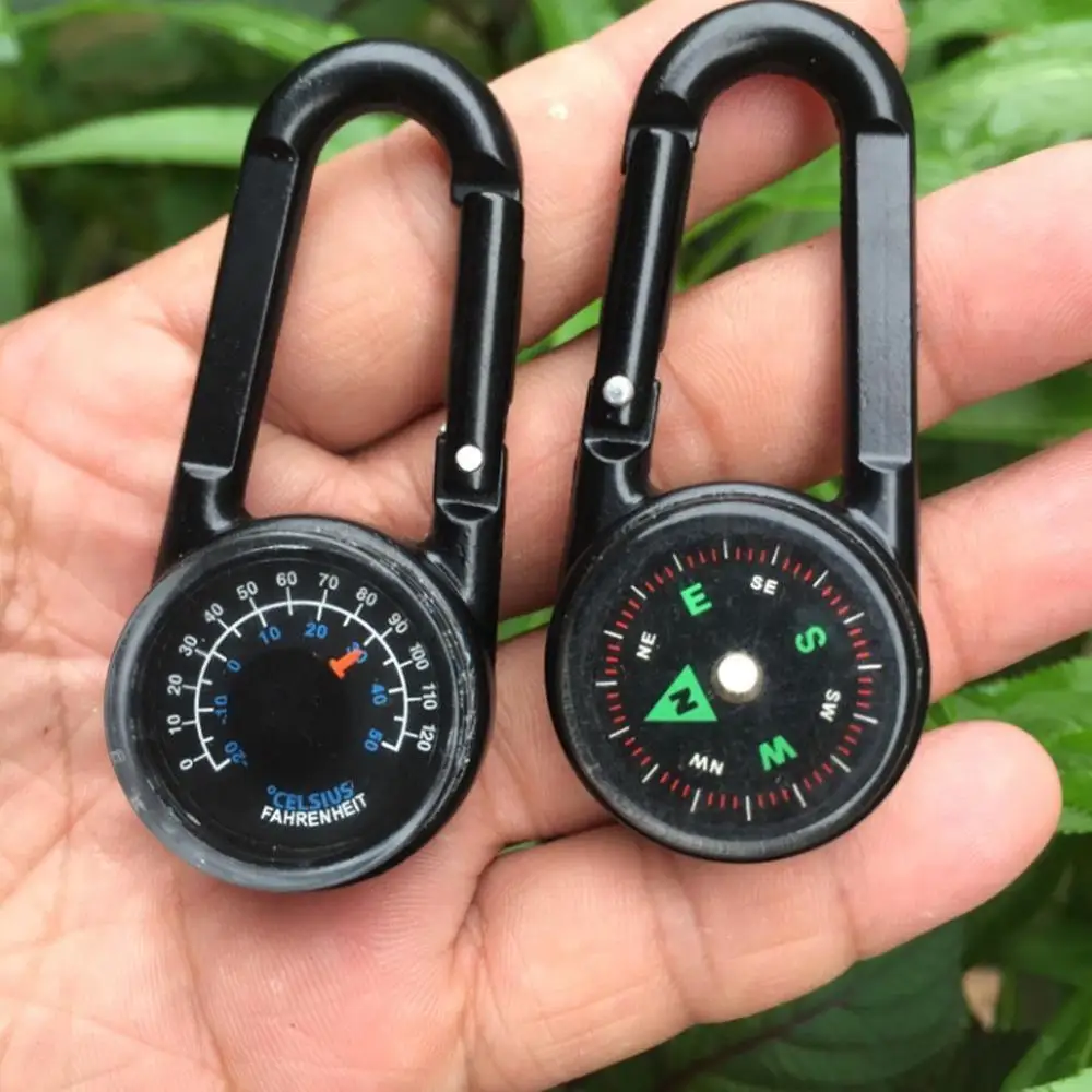 Металлический открытый брелок Мини Компас двухсторонняя Альпинизм Пряжка для