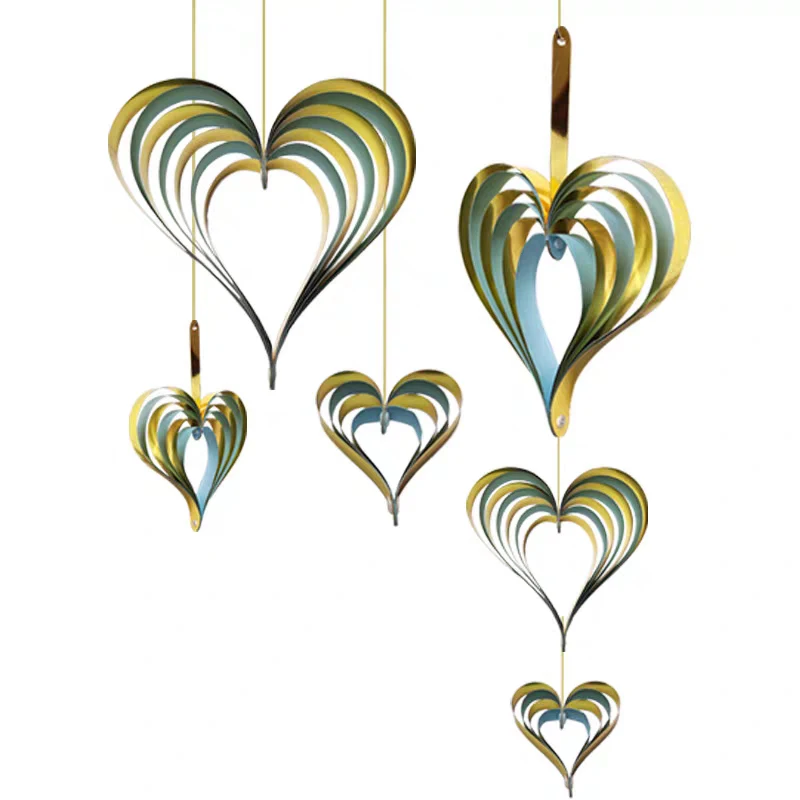 Трёхмерное украшение в виде сердца свадебные праздничные вечерние украшения для