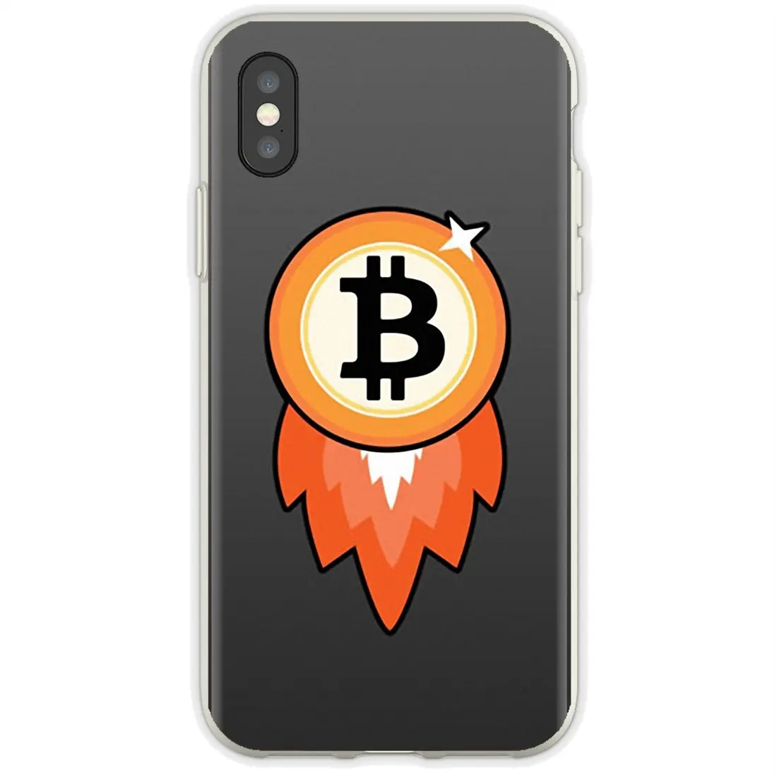 Прочный силиконовый чехол для телефона с мультипликационным принтом Bitcoin Ahegao