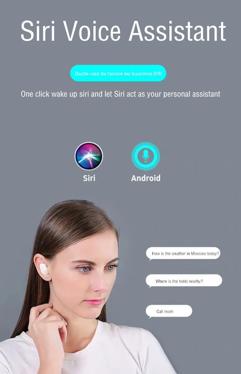Беспроводные Bluetooth наушники с сенсорным наушником светодиодный дисплей IPX7 Водонепроницаемая гарнитура 6D стерео HiFi наушники с power Bank