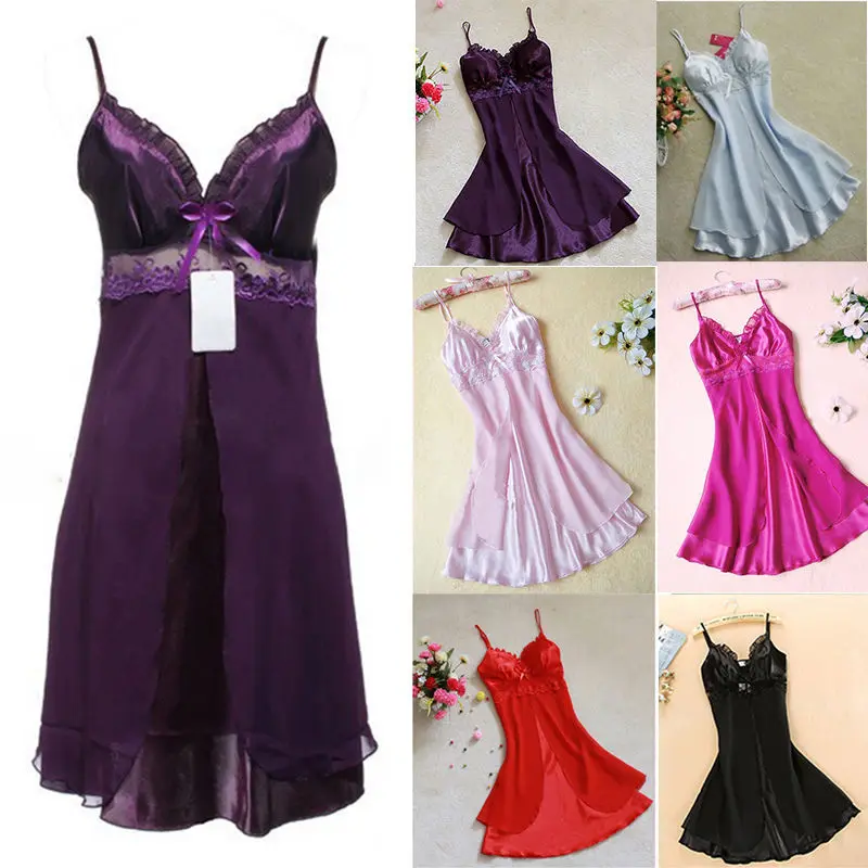 

1pc Sexy Women Casual Ladies Sleepwear Lingerie Nightgown Nightdress Camisola Vestidos Femininos Nightie M/L/XL sizes
