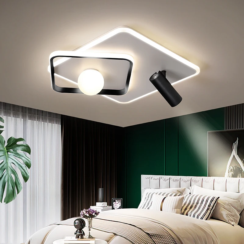 

Square Modern LED Ceiling lights For Living Room Bedroom Balcony Foyer study Kitchen Home Ceiling Lamp with Spot lights Fixtures