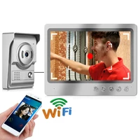 7 inch touch screen monitor wireless wifi smart ip video doorbell intercom system with wired door phone camera