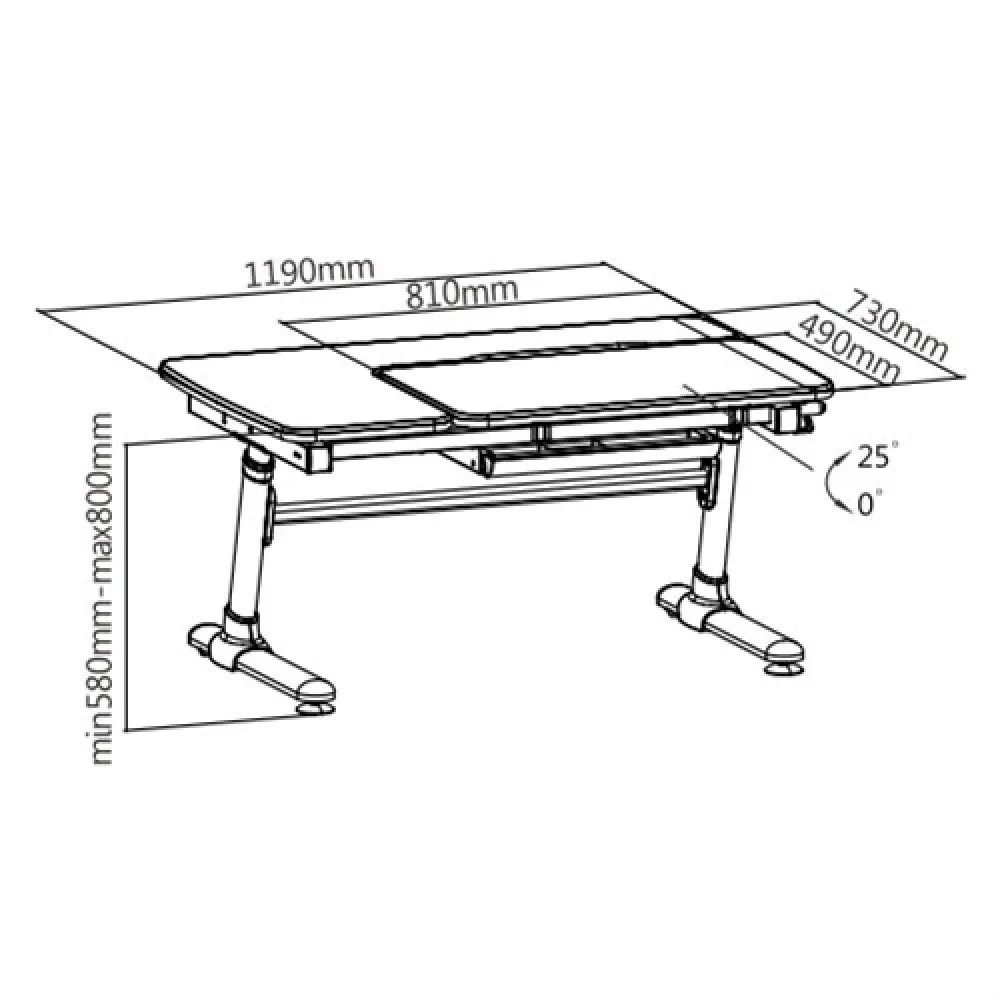 Парта Smart E502 полноразмерная L-образная столешница с выдвижным ящиком | Мебель