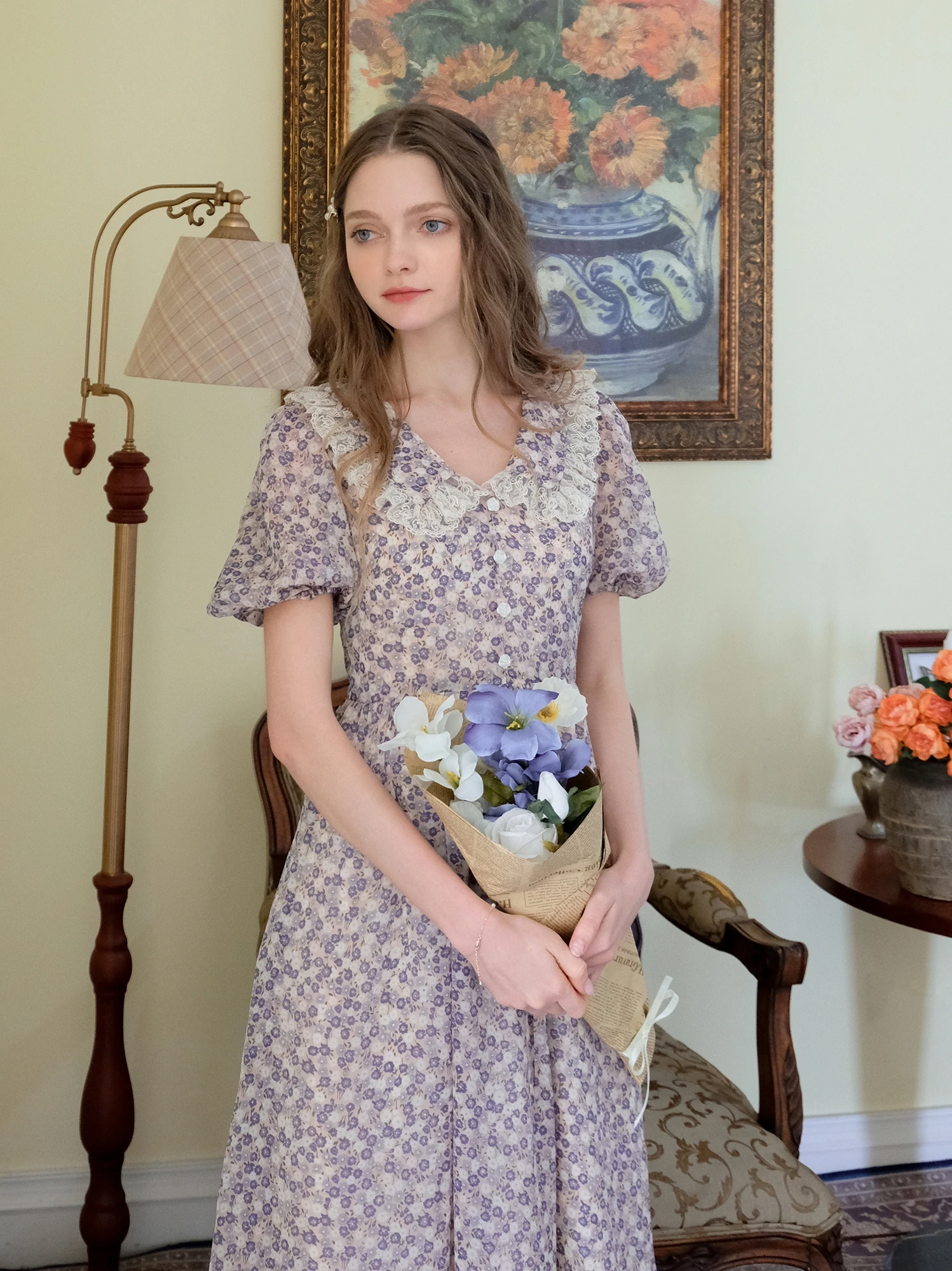 Женский летний сарафан в стиле бохо шифоновое длинное платье с цветочным принтом