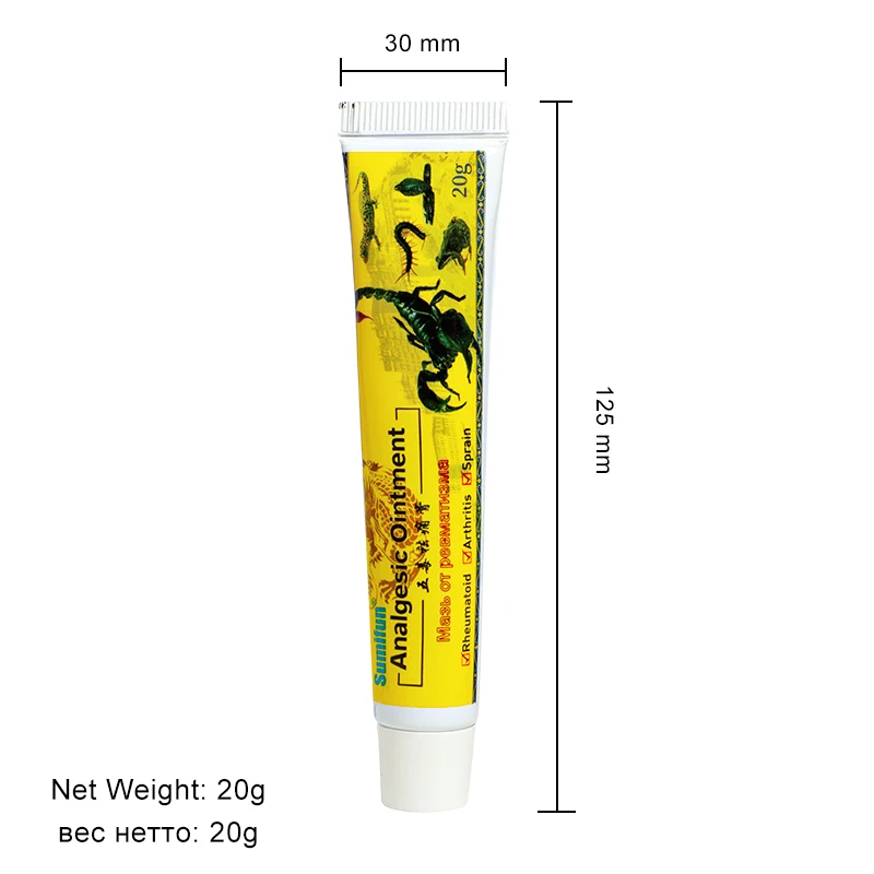 

1Pcs Scorpion Venom Analgesic Plaster Muscle Back Lumbar Pain Relief Ointment Arthritis Joint Body Pain Herbal Essential Cream