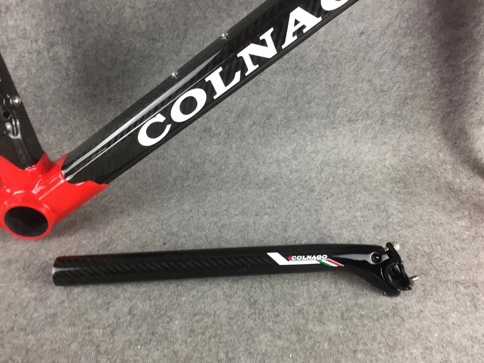 Красный Colnago C60 карбоновый Дорожный полный велосипед с R7000 Groupset углеродный саржевый рулевой руль красный COLNAGO