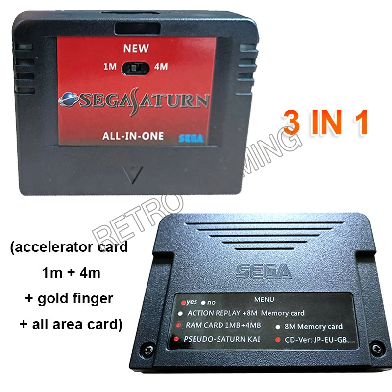 

Original NEW-ALL-IN-1 SEGA SATURN Pseudo KAI Games Used Card with Direct reading 4M Accelerator function 8MB memory