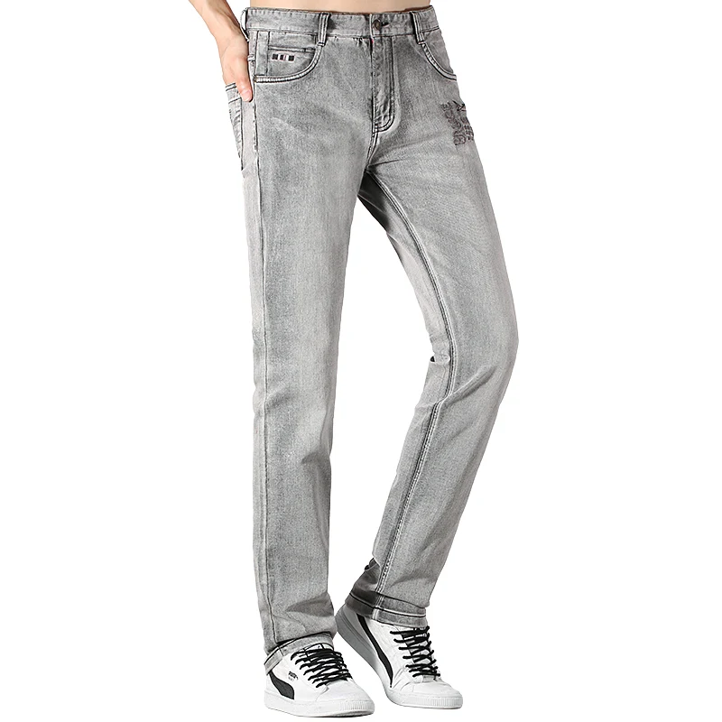 BruceShark Men's Jeans Winter Fashion Casual Special Wash Straight Leg Thicken Strech Cotton Soften Loose Super Quality big size