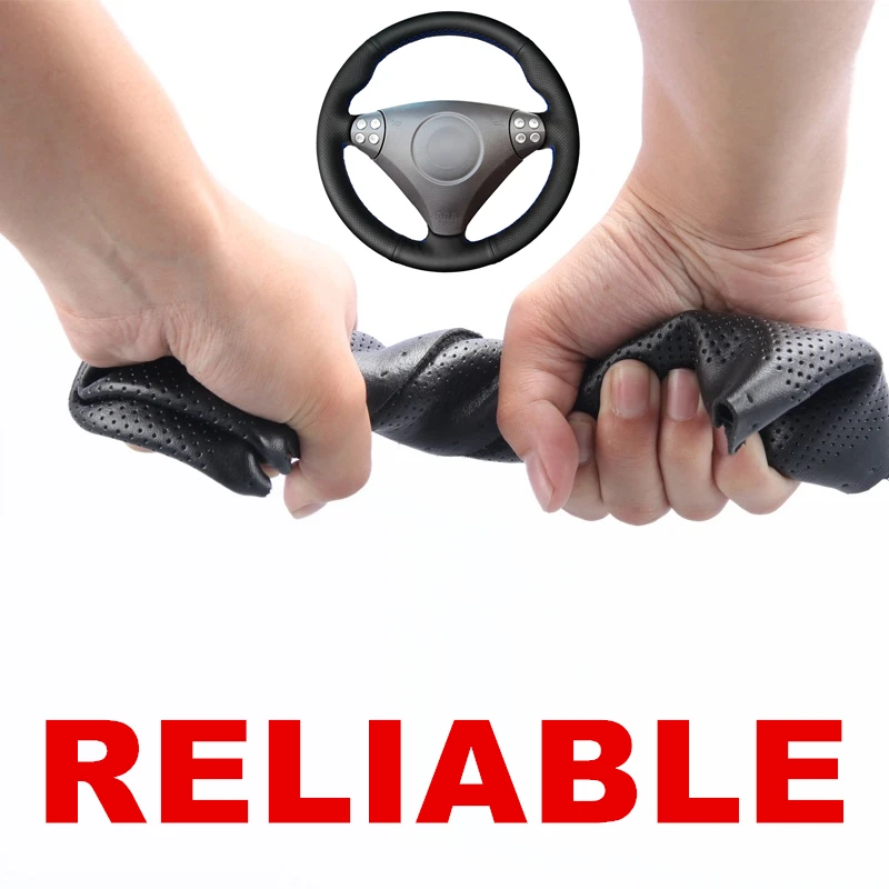 Прошитая вручную Обложка рулевого колеса из искусственной кожи PU для Mercedes Benz