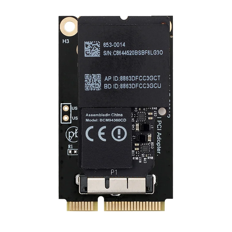 Двухдиапазонная беспроводная карта Broadcom BCM94360CD 1750 Мбит/с Bluetooth 4 0 Wi Fi Mini PCI E 802.11ac с