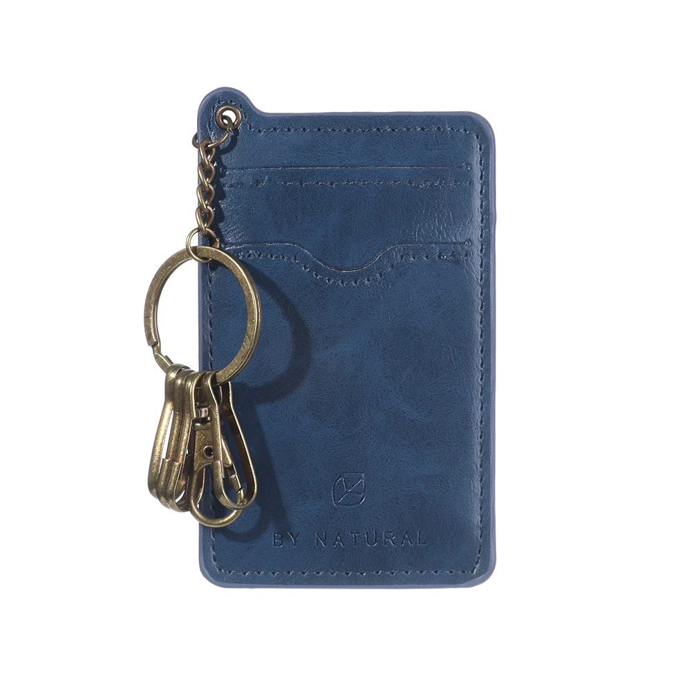 B-Navy Blue Мужской Тонкий RFID блокирующий кредитный держатель для карт из искусственной кожи Бизнес RFID Анти-главный карбоновый держатель для карт для мужчин и женщин модная сумка - Цвет: B-Navy Blue