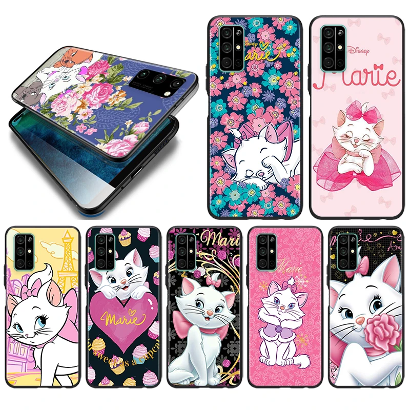

Disney Marie Cat For Honor Magic 3 View 20 10X 10i 10 X10 9N 9X 9C 9A 9S 9 V9 Lite Pro Plus 5G Black Soft Phone Case
