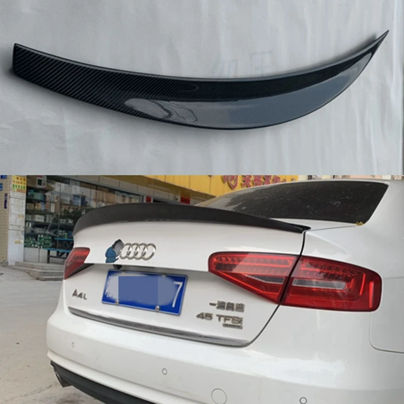 S4 HK Стиль углеродного волокна задний спойлер крыло для Audi A4 B8.5 4 двери 2013 ~